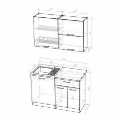 Кухонный гарнитур Алина лайт (1200) в Воткинске - votkinsk.mebel24.online | фото 3