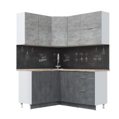 Кухонный гарнитур Асти-бетон угловой 1,4*1,6 в Воткинске - votkinsk.mebel24.online | фото 3