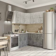 Кухонный гарнитур Асти-бетон угловой 1,4*1,6 в Воткинске - votkinsk.mebel24.online | фото