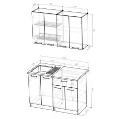 Кухонный гарнитур Лариса лайт 1 1200 мм в Воткинске - votkinsk.mebel24.online | фото 2