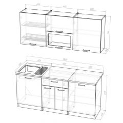 Кухонный гарнитур Лариса макси 1 1800 мм в Воткинске - votkinsk.mebel24.online | фото 2