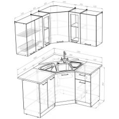 Кухонный гарнитур Лариса оптима 2 1500х1300 мм в Воткинске - votkinsk.mebel24.online | фото 2