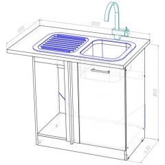 Кухонный гарнитур Лариса прайм 1 1200х1400 мм в Воткинске - votkinsk.mebel24.online | фото 15