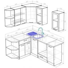 Кухонный гарнитур Лариса прайм 3 1500х2000 мм в Воткинске - votkinsk.mebel24.online | фото 2