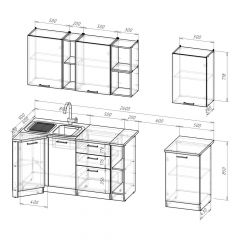 Кухонный гарнитур Лариса прайм 4 900х2000 мм в Воткинске - votkinsk.mebel24.online | фото 2