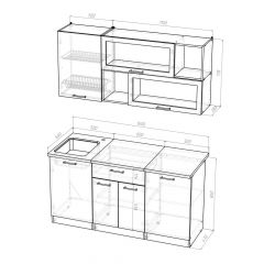 Кухонный гарнитур Лариса стандарт 1 1600 мм в Воткинске - votkinsk.mebel24.online | фото 2