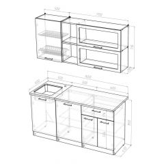 Кухонный гарнитур Лариса стандарт 3 1600 мм в Воткинске - votkinsk.mebel24.online | фото 2