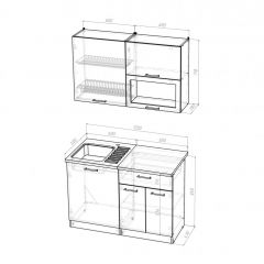 Кухонный гарнитур Лоретта лайт 1200 мм в Воткинске - votkinsk.mebel24.online | фото 2