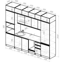 Кухонный гарнитур Ноктюрн люкс 3000 мм в Воткинске - votkinsk.mebel24.online | фото 2