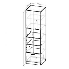 Кухонный гарнитур Ноктюрн мега прайм 1500х2700 мм в Воткинске - votkinsk.mebel24.online | фото 10
