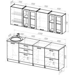 Кухонный гарнитур Паола компакт 2200 мм в Воткинске - votkinsk.mebel24.online | фото 2