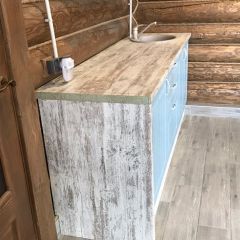 Кухонный гарнитур Принцесса угловой 1200*2850 Арктик (модульный) Горизонт в Воткинске - votkinsk.mebel24.online | фото 12