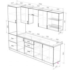Кухонный гарнитур Прованс (2.8 м) с карнизом в Воткинске - votkinsk.mebel24.online | фото 3