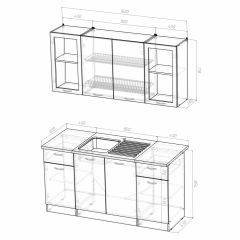 Кухонный гарнитур Сабрина стандарт 1600 в Воткинске - votkinsk.mebel24.online | фото 3