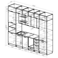 Кухонный гарнитур Сапфир 2 3000 мм в Воткинске - votkinsk.mebel24.online | фото 2