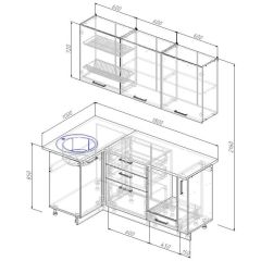 Кухонный гарнитур угловой Пайн 1000х1800 (Стол. 26мм) в Воткинске - votkinsk.mebel24.online | фото 2