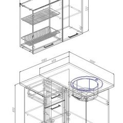 Кухонный гарнитур угловой Вегас 1000*1000 (Стол. 26мм) в Воткинске - votkinsk.mebel24.online | фото 2