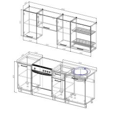 Кухонный гарнитур Вегас 2000 (Стол. 26мм) в Воткинске - votkinsk.mebel24.online | фото 3