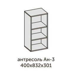 Квадро АН-3 Антресоль (ЛДСП миндаль) в Воткинске - votkinsk.mebel24.online | фото 2