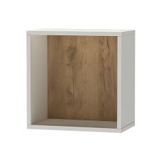 Квадро ПЛ-1 Полка (ЛДСП миндаль/дуб крафт золотой) в Воткинске - votkinsk.mebel24.online | фото