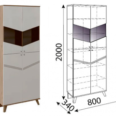 Лимба (гостиная) М02 Шкаф-витрина в Воткинске - votkinsk.mebel24.online | фото 1