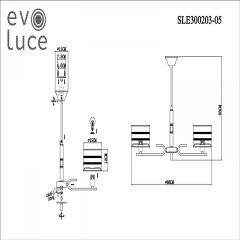 Люстра на штанге EVOLUCE Almese SLE300203-05 в Воткинске - votkinsk.mebel24.online | фото 5