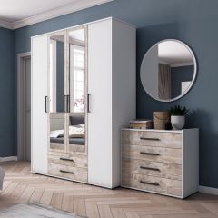 Модульная Спальня Соната (Белый/Дуб юкон) в Воткинске - votkinsk.mebel24.online | фото 3