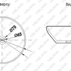 Накладная раковина melana mln-t4022-g28 (золото) в Воткинске - votkinsk.mebel24.online | фото 2