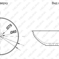 Накладная раковина melana mln-t4029-b15 в Воткинске - votkinsk.mebel24.online | фото 2