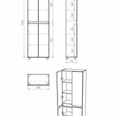 Пенал напольный 60 Норма без ящика АЙСБЕРГ (DA1625P) в Воткинске - votkinsk.mebel24.online | фото 10