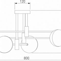 Потолочная люстра Eurosvet Nuvola 70129/6 латунь в Воткинске - votkinsk.mebel24.online | фото 4