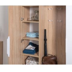 Прихожая Куба (модульная) Дуб Сонома/Белый премиум в Воткинске - votkinsk.mebel24.online | фото 26