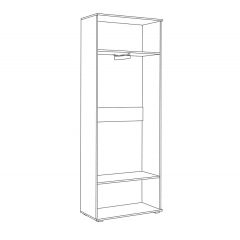 Прихожая Куба (модульная) Дуб Сонома/Белый премиум в Воткинске - votkinsk.mebel24.online | фото 16