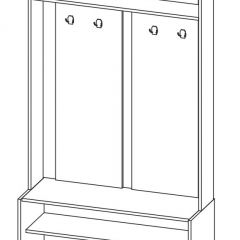 Прихожая Марица Модульная (ЯШ темный/ светлый) в Воткинске - votkinsk.mebel24.online | фото 4