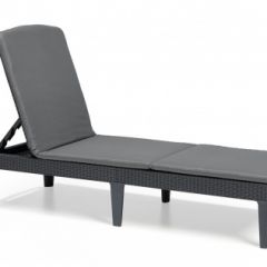 Шезлонг Джайпур с матрасом (Jaipur Sun lounger (with cushion)) графит в Воткинске - votkinsk.mebel24.online | фото