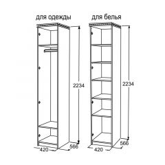 Шкаф 1-но дверный для белья Ольга-13 в Воткинске - votkinsk.mebel24.online | фото 2