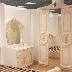 Шкаф 3-х дверный с зеркалами (01.143) Роза (беж) в Воткинске - votkinsk.mebel24.online | фото 3