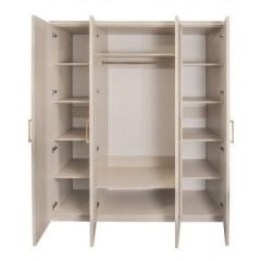 Шкаф 4-х ств с зеркалами Мокко (бежевый) в Воткинске - votkinsk.mebel24.online | фото 2