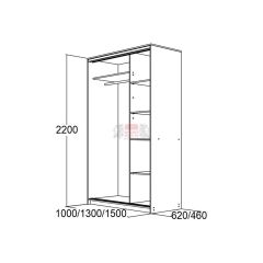 МИРАЖ 10.1 (620) Шкаф для платья и белья в Воткинске - votkinsk.mebel24.online | фото 5