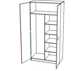 Шкаф двухдверный распашной в Воткинске - votkinsk.mebel24.online | фото