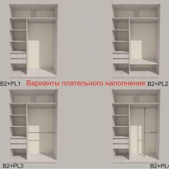Шкаф-купе 1300 серии SILVER S3+S4+B2+PL4 (2 ящика+F обр.штанга) профиль «Серебро» в Воткинске - votkinsk.mebel24.online | фото 6