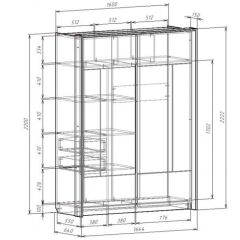 Шкаф-купе 1600 с плитой 22 мм ЛИБЕРТИ в Воткинске - votkinsk.mebel24.online | фото 4