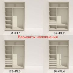 Шкаф-купе 1600 серии SOFT D1+D3+B2+PL1 (2 ящика+1штанга) профиль «Графит» в Воткинске - votkinsk.mebel24.online | фото 5