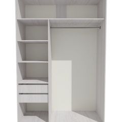 Шкаф-купе 1700 серии SILVER S4+S3Z+B2+PL1 (2 ящика+1 штанга) профиль «Серебро» в Воткинске - votkinsk.mebel24.online | фото 2