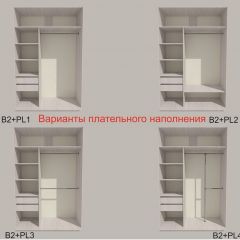 Шкаф-купе 1700 серии SILVER S4+S3Z+B2+PL1 (2 ящика+1 штанга) профиль «Серебро» в Воткинске - votkinsk.mebel24.online | фото 4