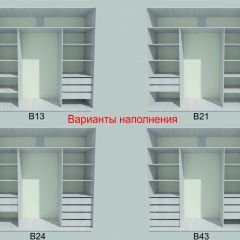 Шкаф-купе 1950 серии SILVER S3+S1+S4 B22+PL3 (по 2 ящика лев/прав+2 штанги) профиль «Серебро» в Воткинске - votkinsk.mebel24.online | фото 5