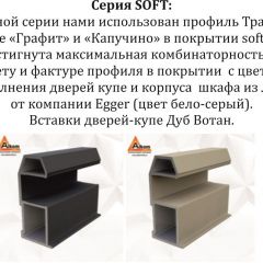 Шкаф-купе 2400 серии SOFT D2+D7+D3+B22+PL2 (по 2 ящика лев/прав+1штанга+1полка) профиль «Графит» в Воткинске - votkinsk.mebel24.online | фото 12