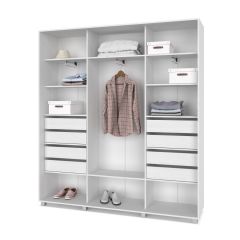 МАРТИН Шкаф-купе с зеркалами Анкор светлый (2000*450) М403 в Воткинске - votkinsk.mebel24.online | фото 4