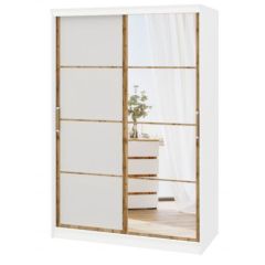 Шкаф-купе ПШ-2.9 1800 Фасад Флагман (Белый жемчуг/Дуб Вотан) в Воткинске - votkinsk.mebel24.online | фото