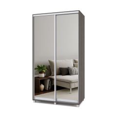 РОЛАНД Шкаф-купе с зеркалами Анкор темный (450*1200) Р423 в Воткинске - votkinsk.mebel24.online | фото 2